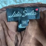 Unique Vintage Vintage Velvet Burnout Silk Dress Sz 6-8 Fur Trim Shawl Y2K Fairy Grunge Runway Photo 6