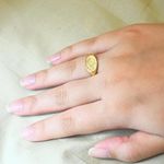 Sun and Moon Signet Ring Gold Photo 3