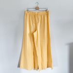 CALIA Linen Blend High Waisted Wide Leg Cover Up Swim Pant Sunrise Orange Size L Size L Photo 2