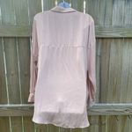 Free People  blush pink long sleeve front pocket detail Henley blouse Photo 1