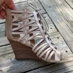 Nine West Beige Lace-Up Wedges Photo 5
