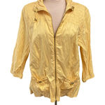Zenergy Chicos Sz 2 Large Butter Yellow Casual Light Jacket Athleisure Coastal Photo 0