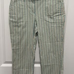 Ann Taylor ✨  Loft Ankle Pants Women Petite 4P Multi Stripe‎ 98% Cotton Cropped Photo 0