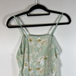 Womens Green Floral Sleeveless Tank Top Sleepshirt Night Shirt Nightgown Large Blue Photo 7