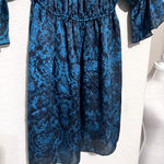 Turquoise Haven  Mini Smocked Dress sz S whimsigoth fairy romantic dark stretchy Photo 2