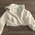 We Wore What NWT  Curly Sherpa Jacket in Ivory Photo 5