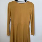 Abound Long Sleeves Yellow Size S Knit V-Neck Skater Dress NWT Photo 1