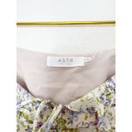 ASTR The Label Anastasia Cutout Mini Dress Small Ivory Lilac Floral Cottagecore Blue Photo 6