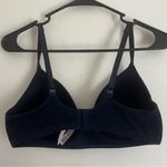 Victoria's Secret Victoria’s Secret Navy Blue Ribbed T- Shirt Lightly Lined Wireless Bra Size 36D Photo 3