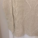 525 America Chunky Mockneck Cable Knit Sweater in Beige Photo 2