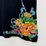 Johnny Was Twisted Spur Rodeo V-Neck Long Tee Shirt Womens Small Black Boho Photo 3