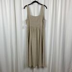 Old Navy Beige Fit&Flare Linen Blend Midi Dress Sz.L NWT Photo 9