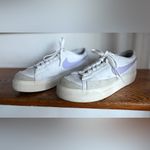 Nike  Blazer White and‎ Purple Sneakers Size 11 Very Gently Used Photo 2