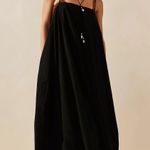 Free People  Struttin Solid Black Sleeveless Square Neck Midi Dress Size XS Photo 1