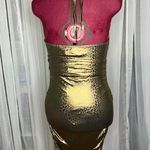 Wet Seal Y2k slip wiggle dress formal party gold snake print Photo 5