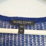 Eileen Fisher Petite Airy Asymmetrical Linen Blend Rib Tunic Top Coastal Small Photo 4