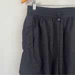 100% Nylon Black Cargo Pants Drawcord Hem Size Medium Photo 1