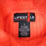 Vintage Y2K Lifestyle Pink Orange Fitted Ribbed Turtleneck Sweater Photo 4