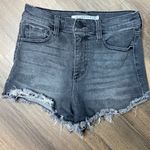 Celebrity Pink High Rise Waisted Charcoal Black Raw Hem Denim Jean Shorts 7/28 Photo 8