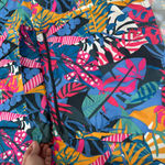 Lauren James  Anorak Colorful Floral Tropical 1/4 Zip Windbreaker Jacket Sz Small Photo 7