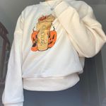 Halloween Pumpkin Latte Graphic Sweatshirt Tan Size L Photo 0