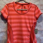 Title Nine NWT Stripe Runner short sleeve s/s top scoop neck Small Coral Photo 1