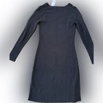 Abercrombie & Fitch Black Knit Ribbed Long Sleeve Mini Dress Photo 5
