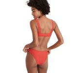 Madewell Second Wave Curved-Waist Bikini Bottom In Siberian Red Size L Photo 3
