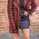 POL Double Breasted Cotton Plaid Blazer Size Small Longline Oversized Photo 2