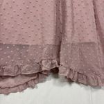 SheIn  Curve Dress Women's 1X Pastel Pink Chiffon Coquette Cottagecore Romantic Photo 5