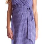 Seraphine Tanya Blue Purple Printed Maternity Wrap Dress Photo 0