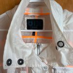 Hurley  TRON Legacy Jacket White Neon Orange Lightweight Nylon Windbreaker Size L Photo 2