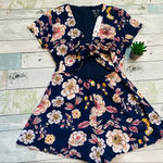 AQUA Tie-Front Floral Romper Photo 7