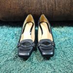 Cole Haan Black Leather Loafer Heels Photo 2