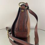 Fossil Vintage Reissue Dual Tone Brown Leather Flap Crossbody Messenger Bag Photo 5