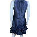 Samantha Treacy Navy Blue Taffeta Cocktail Dress Size 6 Photo 13