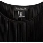 Rachel Zoe  Blouse L Pleated‎ Black Got Witchy Minimalist Dark Academia Glam Luxe Photo 2