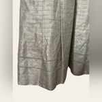 Zac Posen Metallic Linen & Silk Pewter Sleeveless A-Line Cocktail Dress Size 10 Photo 7