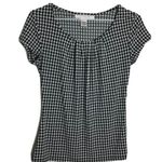 Geoffrey Beene Sport Womens Top Size XS Black & White Cap Sleeves Photo 0