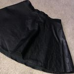American Eagle Outfitters Mini Skater Skirt black Faux Leather Size 4 Photo 0