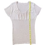 Womens Empire Waist Fairy Beaded Knit Top Ginger Beige Color, Size Small Korean Photo 8