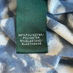 Ralph Lauren Lauren  Navy Blue White Sheath Dress Empire Waist V-Neck 16W Floral Photo 9