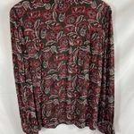 Hinge  Paisley Pattern Long Sleeve V Neck Blouse size XL Photo 4