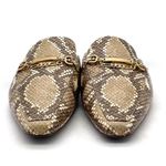 Sam Edelman  Evelan Chain Loafer Mule Wheat Multi Leather Snakeskin Print Size 9 Photo 6