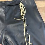 Frederick's of Hollywood Fredericks Hollywood Pleather Lace Up Pants Vintage Y2K 2000s Dress Up Halloween Photo 4