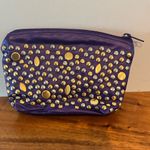 A Rare Studs 90’s Jenny Tee Leather Purple Small Zip Bag Pouch Super Sweet! Photo 2