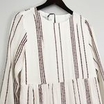 𝅺NWT BIANCOGHIACCIO Italia Linen Blend Striped Dress Small Photo 3