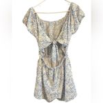 Everly  Women 's Blue Floral Ruffle Romper Photo 3