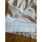 Lululemon Sports Bra Womens 8 Light Blue Gray Strappy Back Yoga Activewear Size M Photo 3