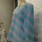 JDS COLLECTION Green Leather Chevron Pattern Jacket Photo 10